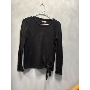 Madewell Women Long Selves Black Small Size Top